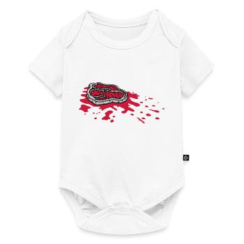 Blood pool steak juicy grill master - Baby Premium short-sleeve bodysuit - white - Front