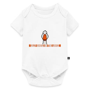 goose on the loose - Baby Premium short-sleeve bodysuit - white - Front
