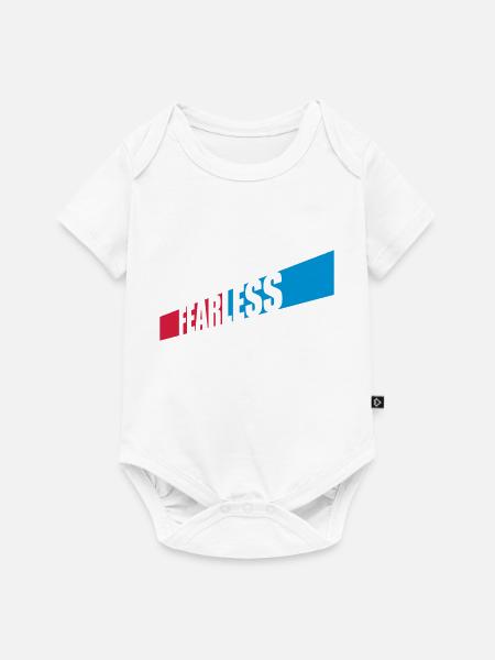 fearless Text Zitat Design - Baby Premium Kurzarmbody - Weiß