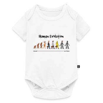 Evolution eine robotische Zukunft - Baby Premium Kurzarmbody - Weiß - Vorne