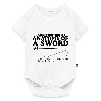 Combat à l’épée 101 Anatomie d’une épée 4 - Body à manches courtes Premium Bébé - blanc - Devant
