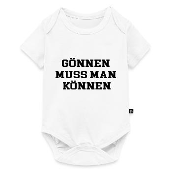 gönnen muss man können - Baby Premium Kurzarmbody - Weiß - Vorne