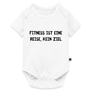 Fitness ist eine Reise - Baby Premium Kurzarmbody - Weiß - Vorne
