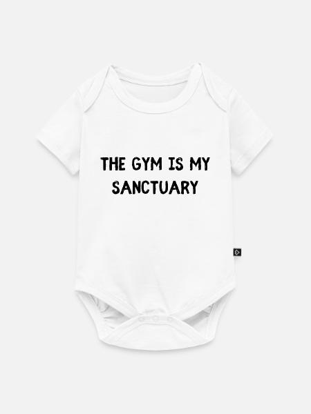Fitnessstudio - Baby Premium Kurzarmbody - Weiß
