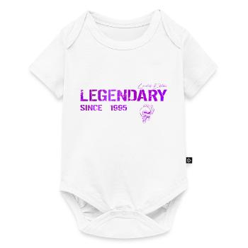 Legendary since 1995 Geschenk - Baby Premium Kurzarmbody - Weiß - Vorne