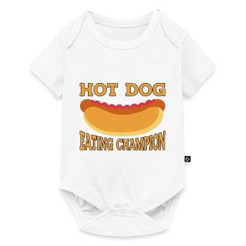 Champion mangeur de hot-dogs 9 - Body à manches courtes Premium Bébé - blanc - Devant