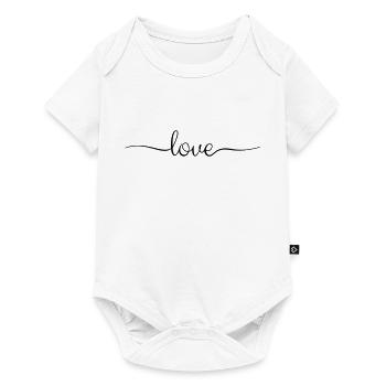 love modern typography lettering - Baby Premium short-sleeve bodysuit - white - Front