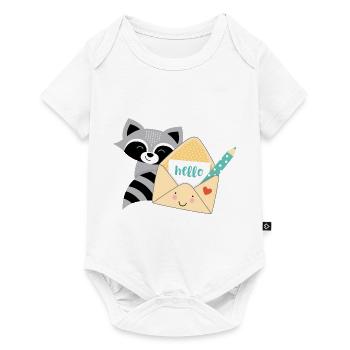 Poste de raton laveur - Body à manches courtes Premium Bébé - blanc - Devant