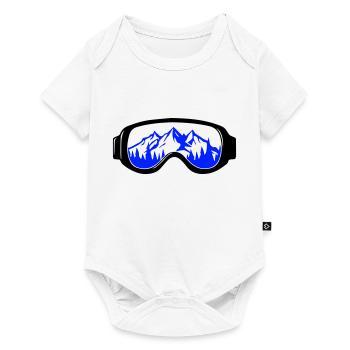 Ski goggles - Baby Premium short-sleeve bodysuit - white - Front