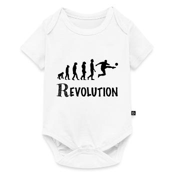 révolution joueur de foot sport - Body à manches courtes Premium Bébé - blanc - Devant
