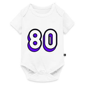 80. 80 ANS. 80e ANNIVERSAIRE. ANNIVERSAIRE 80 ANS - Body à manches courtes Premium Bébé - blanc - Devant