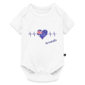 Australien Australia - Baby Premium Kurzarmbody - Weiß - Vorne