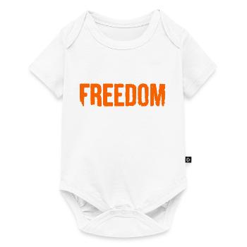 Freedom - Baby Premium Kurzarmbody - Weiß - Vorne