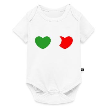 Italie coeur - Body à manches courtes Premium Bébé - blanc - Devant