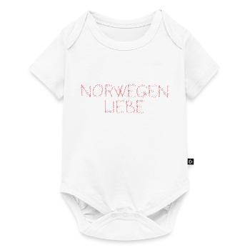 Love of Norway in heart script - Baby Premium short-sleeve bodysuit - white - Front