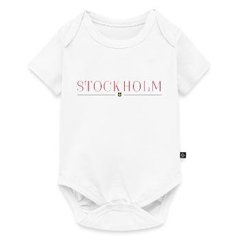 Stockholm Schweden Stil Design T-Shirt - Baby Premium Kurzarmbody - Weiß - Vorne