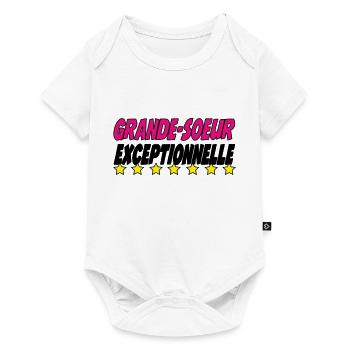 AUSSERGEWÖHNLICHE GROSSE SCHWESTER - Baby Premium Kurzarmbody - Weiß - Vorne