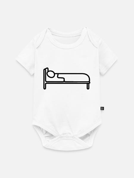 Bett - Baby Premium Kurzarmbody - Weiß