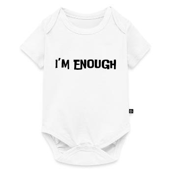 I'm enough (black text) - Baby Premium short-sleeve bodysuit - white - Front