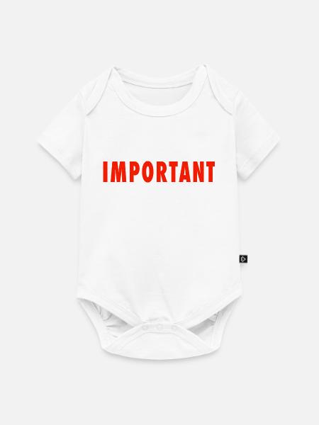 important - Baby Premium Kurzarmbody - Weiß