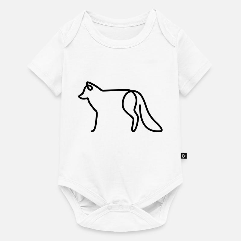 Fuchs - Baby Premium Kurzarmbody - Weiß