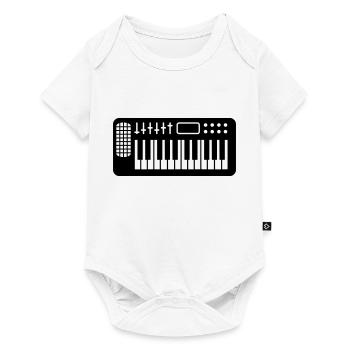 Synthesizer Keyboard Loud Techno DJ Music Party - Baby Premium short-sleeve bodysuit - white - Front