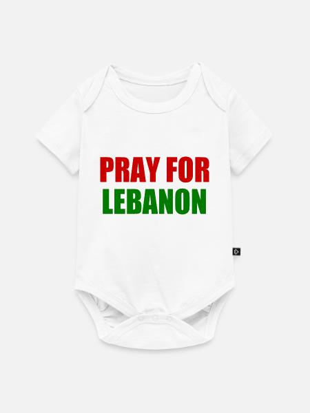 Pray for lebanon - Baby Premium Kurzarmbody - Weiß