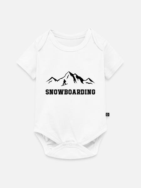 Snowboarding - Baby Premium Kurzarmbody - Weiß