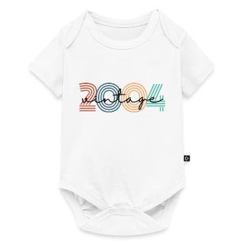 2004 vintage rétro - Body à manches courtes Premium Bébé - blanc - Devant