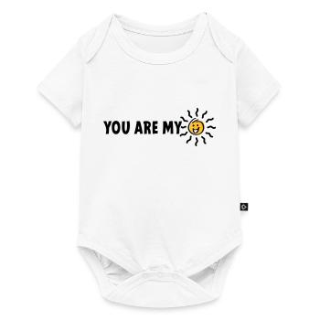 Slogan tu es mon rayon de soleil - Body à manches courtes Premium Bébé - blanc - Devant