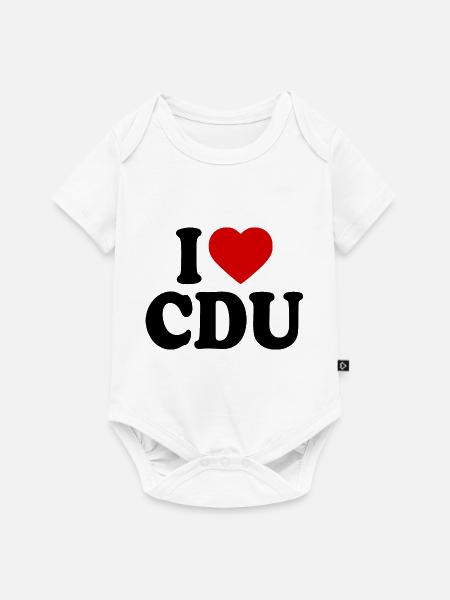 I love cdu - Baby Premium Kurzarmbody - Weiß