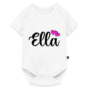 ella name - Baby Premium Kurzarmbody - Weiß - Vorne