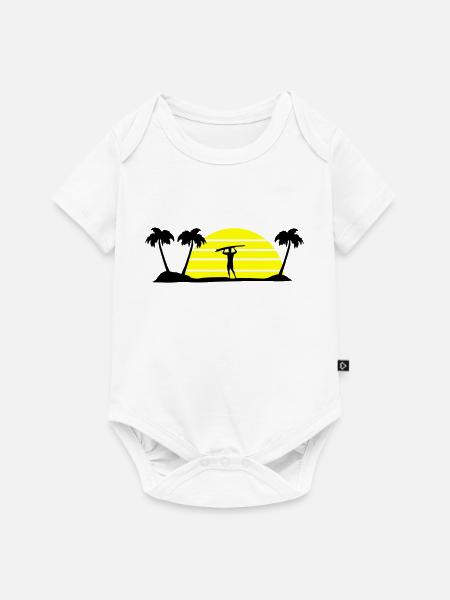 surfing - Baby Premium Kurzarmbody - Weiß