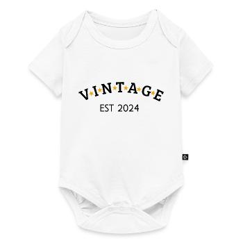 Vintage is 2024 - Baby Premium short-sleeve bodysuit - white - Front