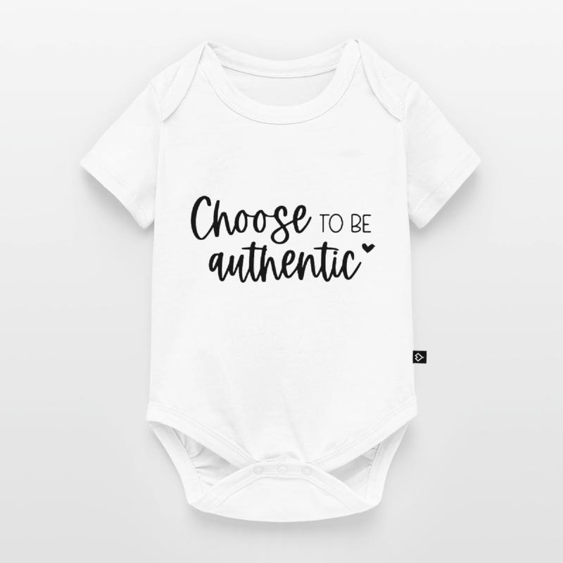 Entscheiden Sie sich dafür, authentisch zu sein Inspirierende Botschaft Baby Premium Kurzarmbody