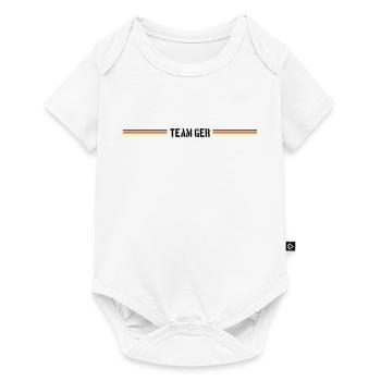 Team Germany Deutschland Fahne - Baby Premium Kurzarmbody - Weiß - Vorne