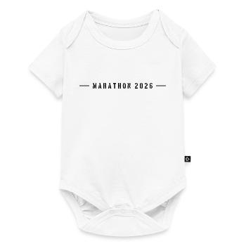 Marathon 2026 lettering - Baby Premium short-sleeve bodysuit - white - Front