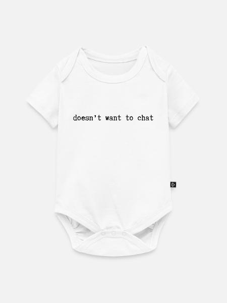 will nicht plaudern - Baby Premium Kurzarmbody - Weiß