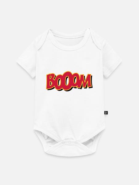 booom - Baby Premium Kurzarmbody - Weiß