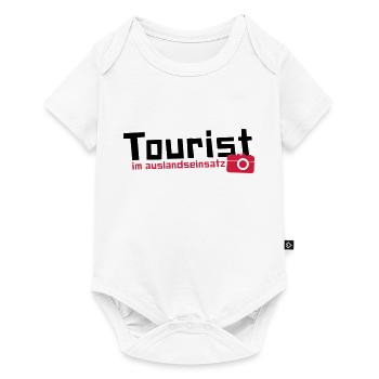 Tourist im Auslandseinsatz - Baby Premium Kurzarmbody - Weiß - Vorne