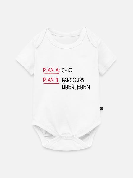 Springreiten - Baby Premium Kurzarmbody - Weiß