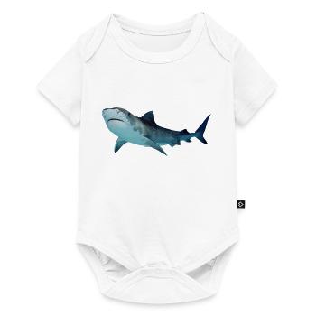 Haie - Baby Premium Kurzarmbody - Weiß - Vorne