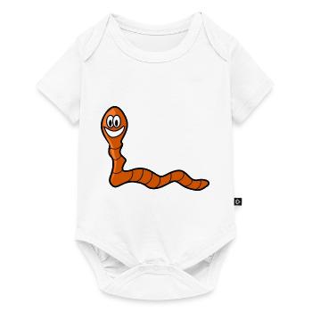 Würmchen - Baby Premium Kurzarmbody - Weiß - Vorne
