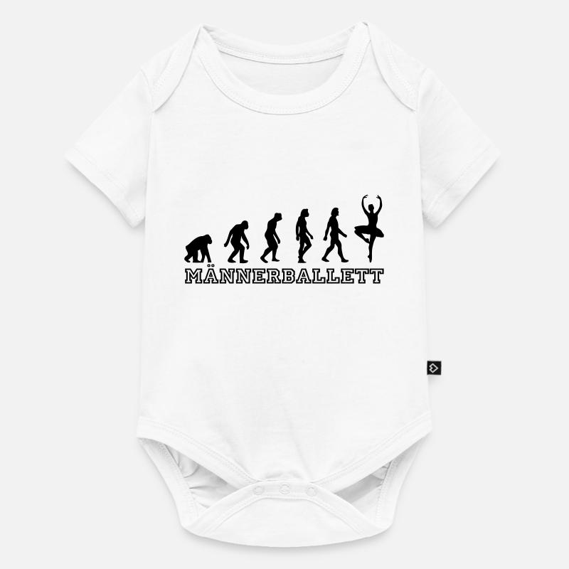 Männerballett Evolution Ballerina - Baby Premium Kurzarmbody - Weiß