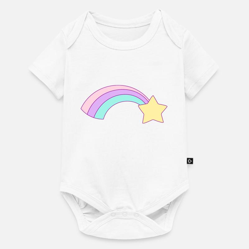 arc en ciel - Body à manches courtes Premium Bébé - blanc