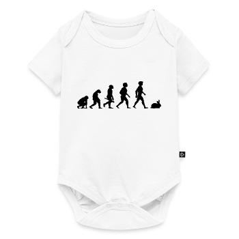 Evolution rabbit rabbits rabbit bunny rodents - Baby Premium short-sleeve bodysuit - white - Front