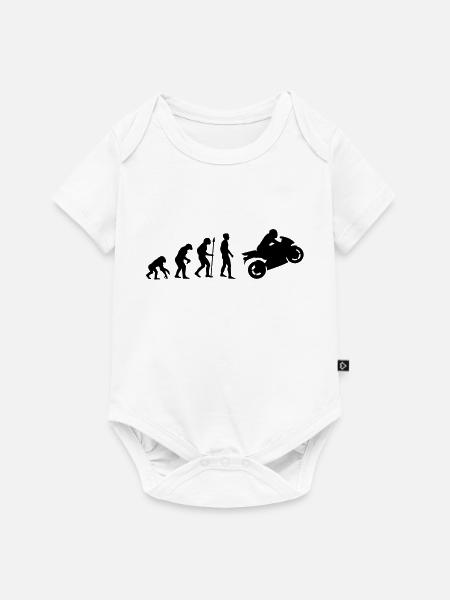 evolution_biker__f1 - Baby Premium Kurzarmbody - Weiß