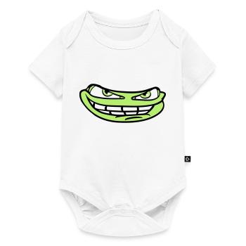 face head evil meme grin funny comic carto - Baby Premium short-sleeve bodysuit - white - Front