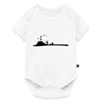 Landschaft - Leuchtturm - Baby Premium Kurzarmbody - Weiß - Vorne