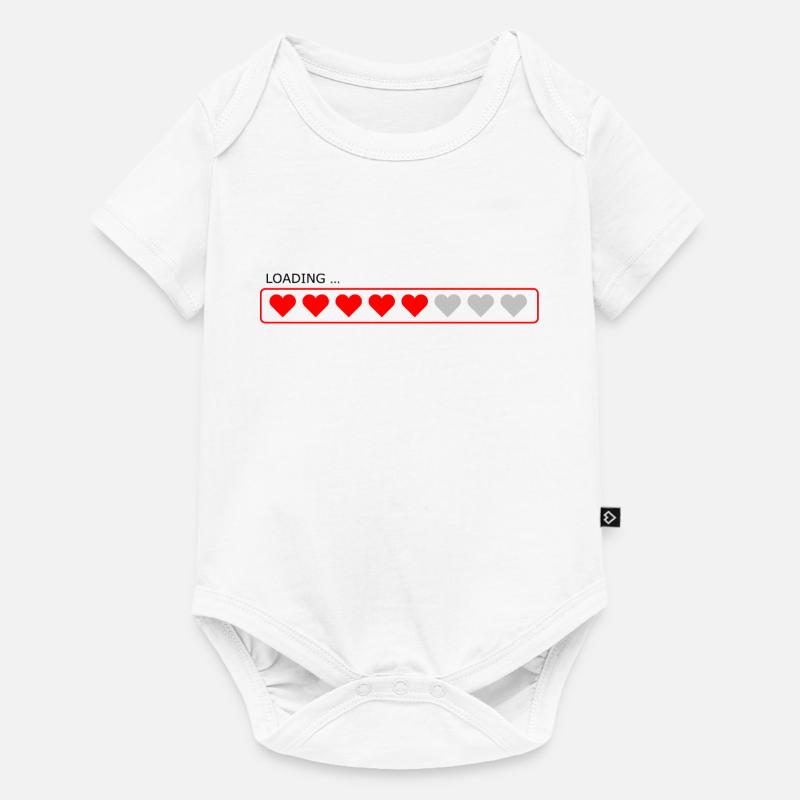 Loading Heart - Baby Premium Kurzarmbody - Weiß